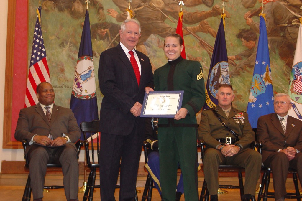 ieutenant General John Dubia, US Army Retired, presented the LTG JOHN A, DUBIA, USA (Ret.) SCHOLARSHIP  to Kimberly Denny.