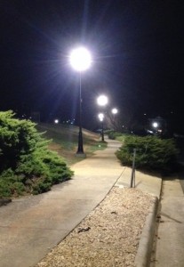 light pole at night