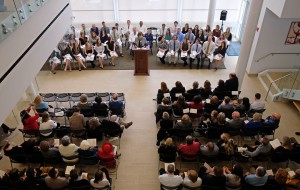 A White Coat Ceremony was held to honor the start of Mary Baldwin University's inaugural Physician Assistant program at the Murphy Deming College of Health Sciences in Fishersville, Va., Saturday Jan. 9, 2016. (Photo by Norm Shafer).