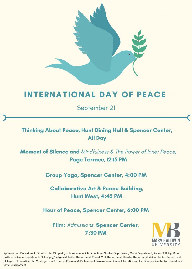 MBU Day of Peace poster